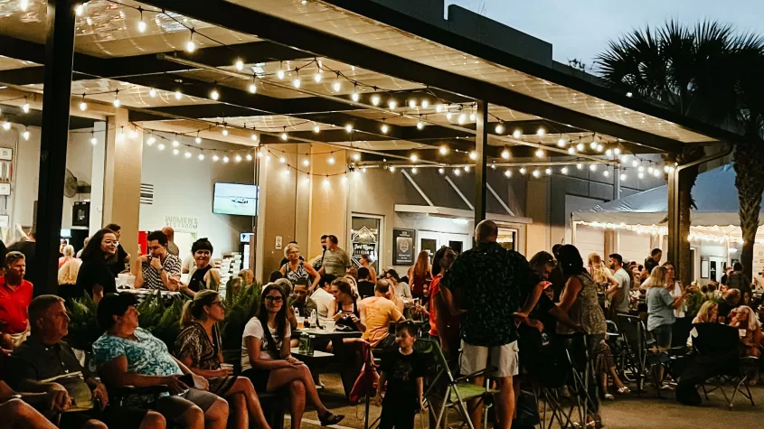 Crowd mingles at Fort Myers Brewing