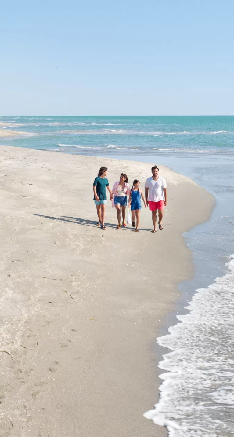 Families bond on peaceful beaches